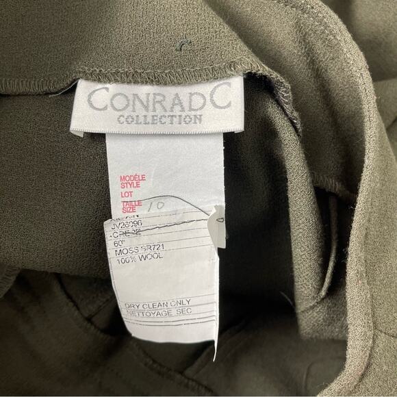 Vintage green high waisted trouser preppy wool pants 10 - Picture 4 of 5